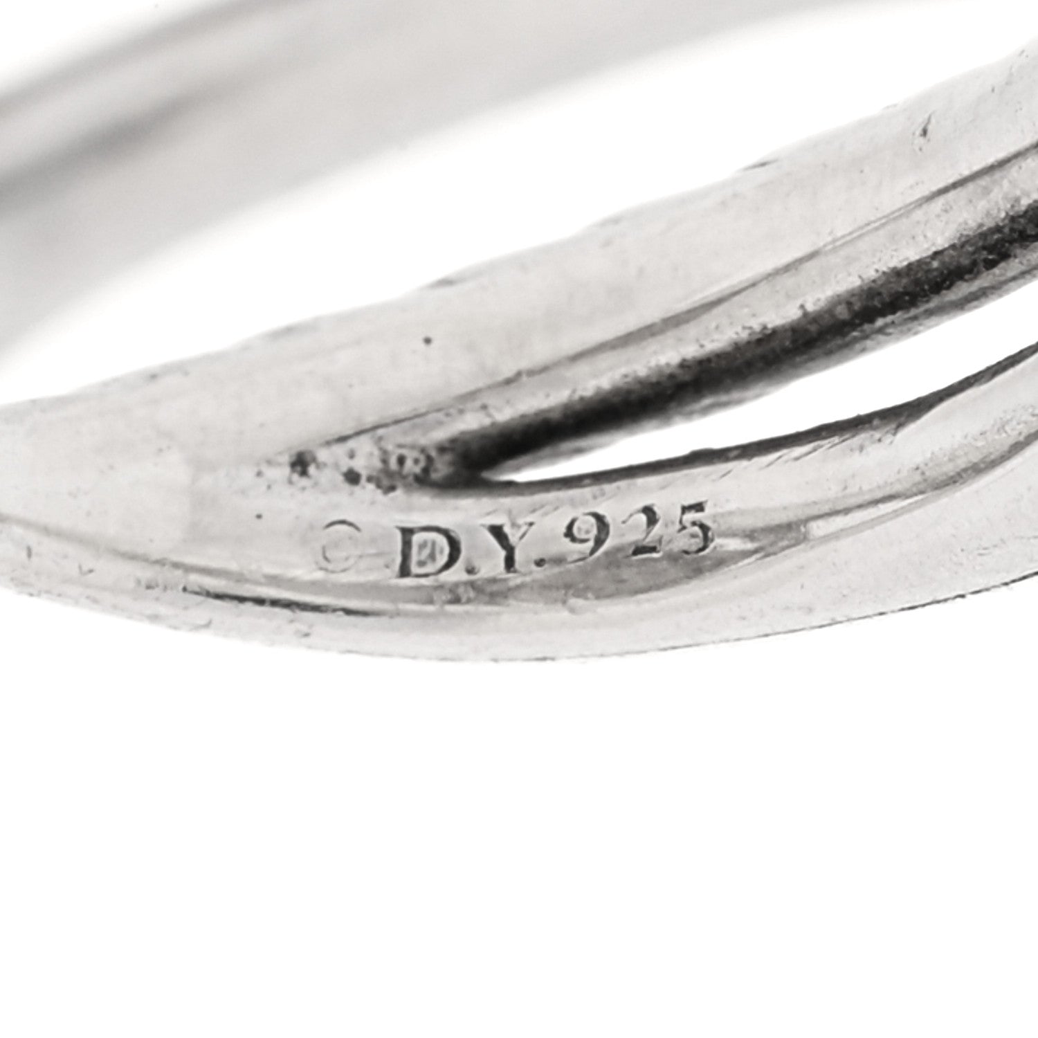 David Yurman Sterling Silver Diamond Pave 7mm Infinity Ring 50 5.5 4 of 4
