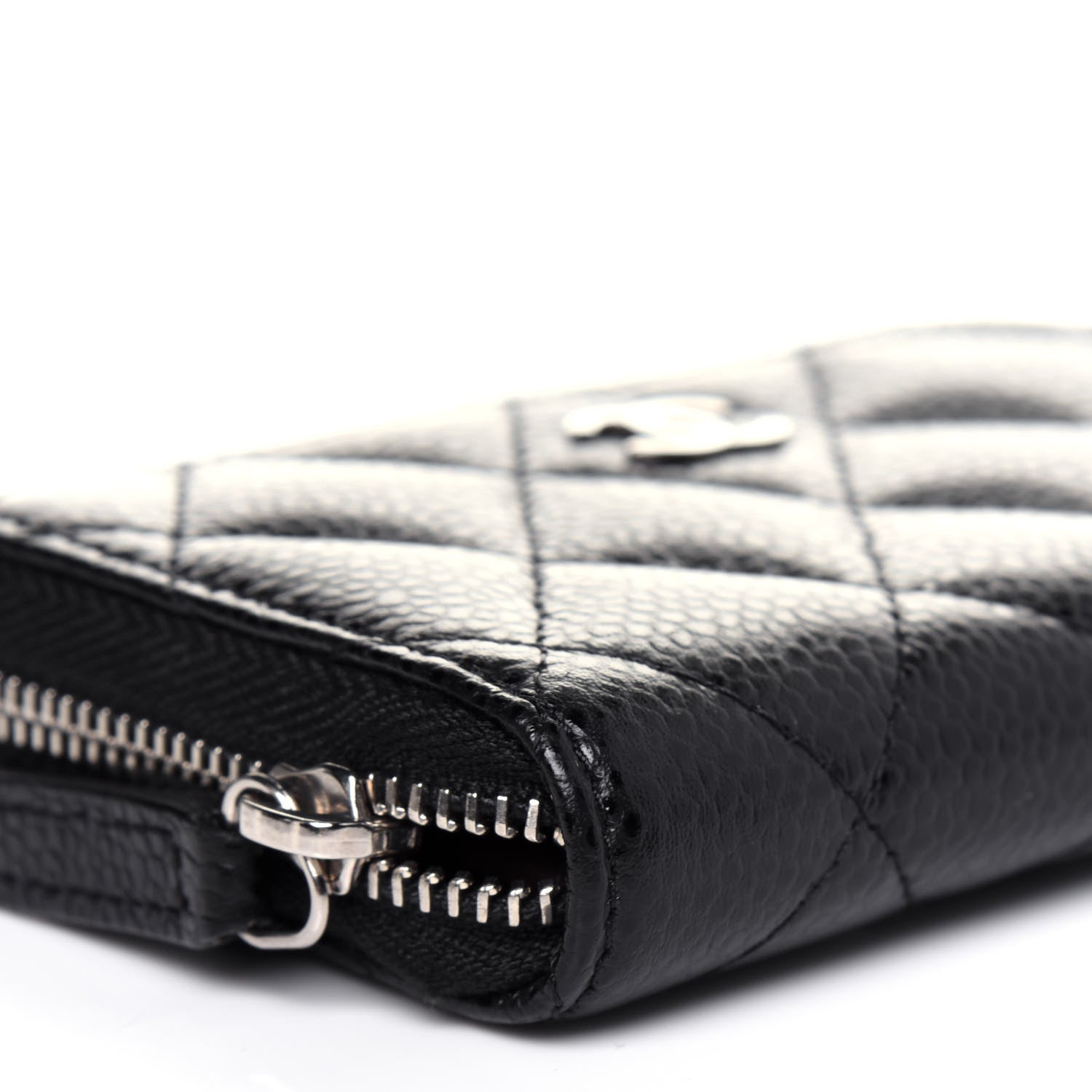 Chanel Caviar Quilted Zip Coin Purse Black 8 of 10
