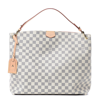 Louis Vuitton Damier Azur Graceful MM Rose Ballerine 1 of 11
