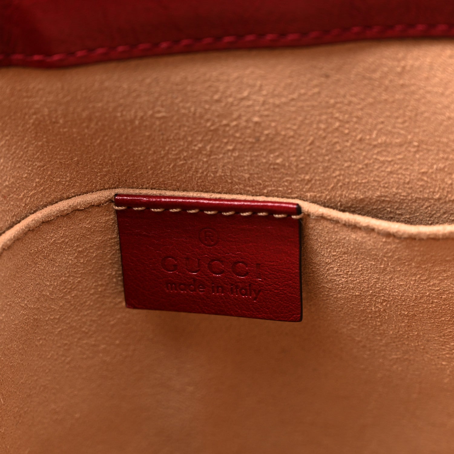 Gucci Suede Calfskin Web Small Ophidia Tote Bag New Blue Romantic Cherry 6 of 10