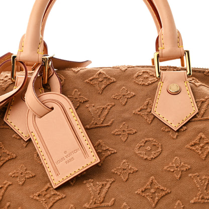 Louis Vuitton Denim Monogram Stone Speedy Bandouliere 35 Caramel 8 of 10