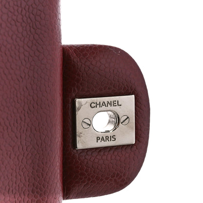 Chanel Caviar Quilted Medium Double Flap Dark Red 8 of 11