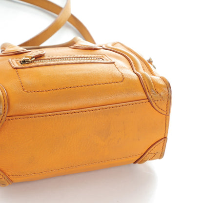 Celine Smooth Calfskin Nano Luggage Dark Yellow 9 of 15