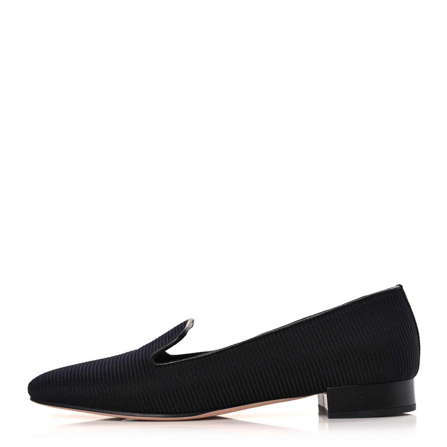 Technical Fabric Pointed Toe Flats 39 Black