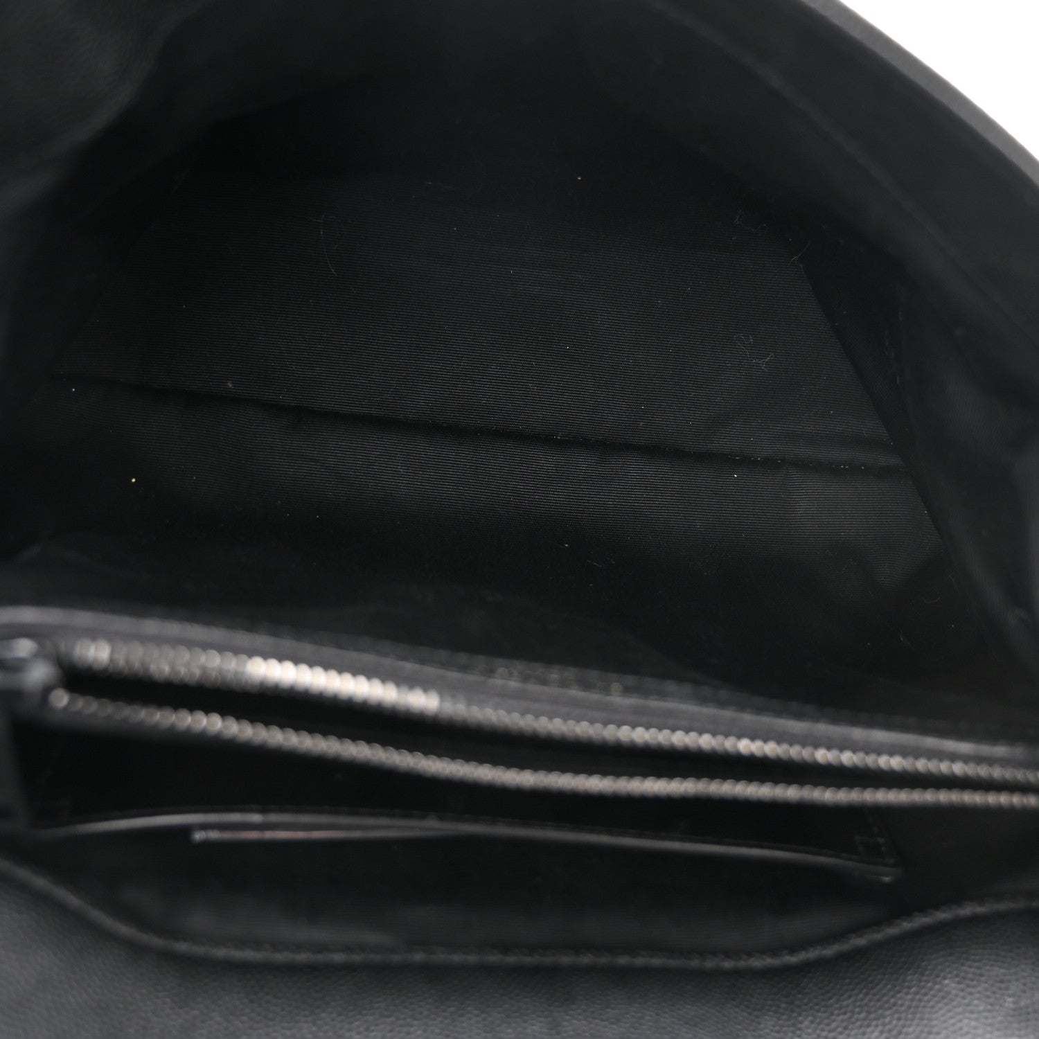 Saint Laurent Grain De Poudre Medium West Hollywood Monogram Fold-Over Black 5 of 10