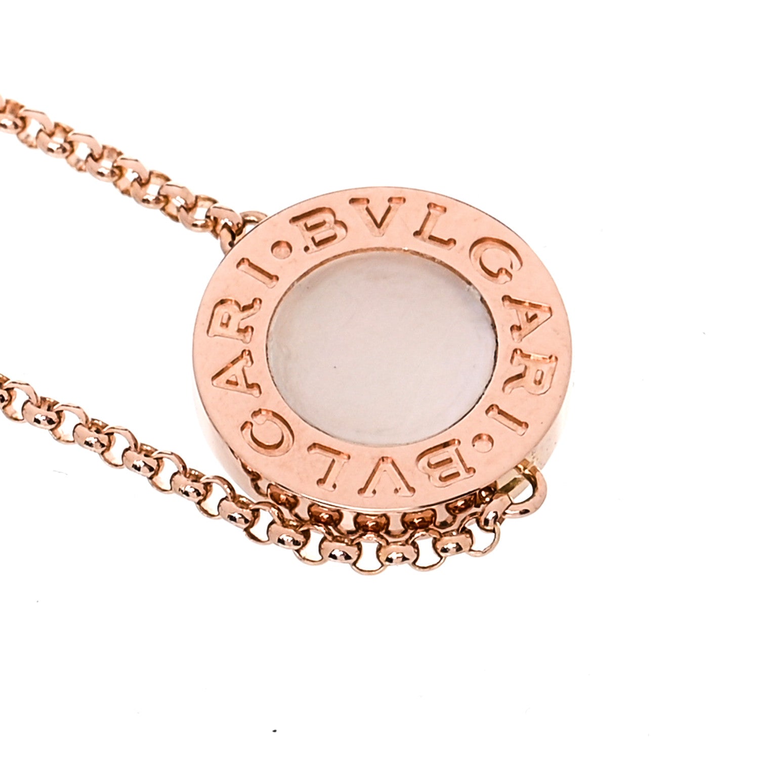 Bulgari 18K Rose Gold Mother of Pearl BVLGARI BVLGARI Chain Bracelet SM 6 of 7