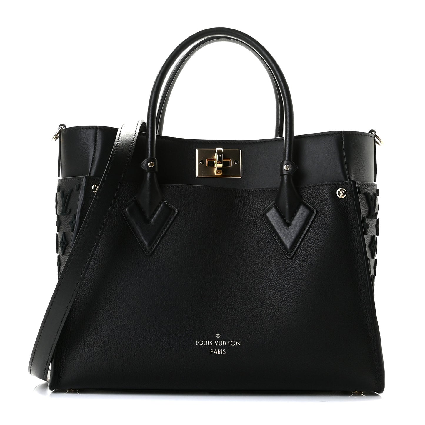 Calfskin Monogram Tufting On My Side Black