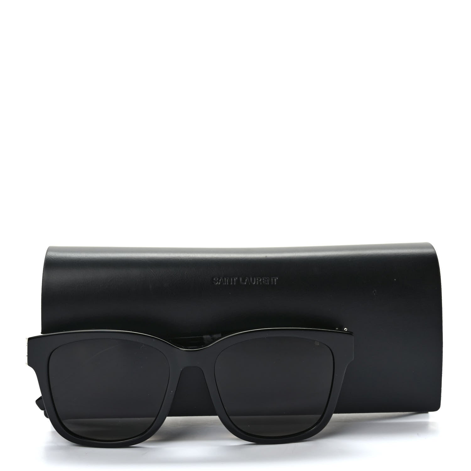 Saint Laurent Acetate Square Sunglasses SL M68 Black 9 of 9