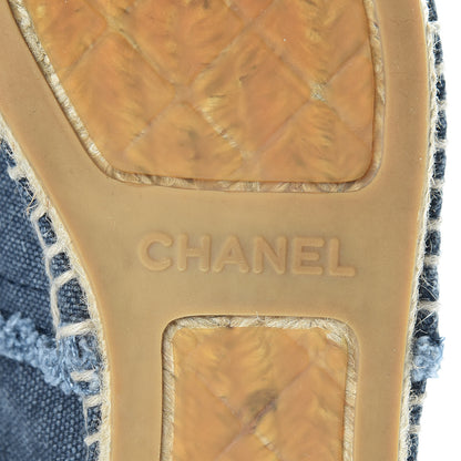 Chanel Denim Toile CC Espadrilles 36 Navy 6 of 11