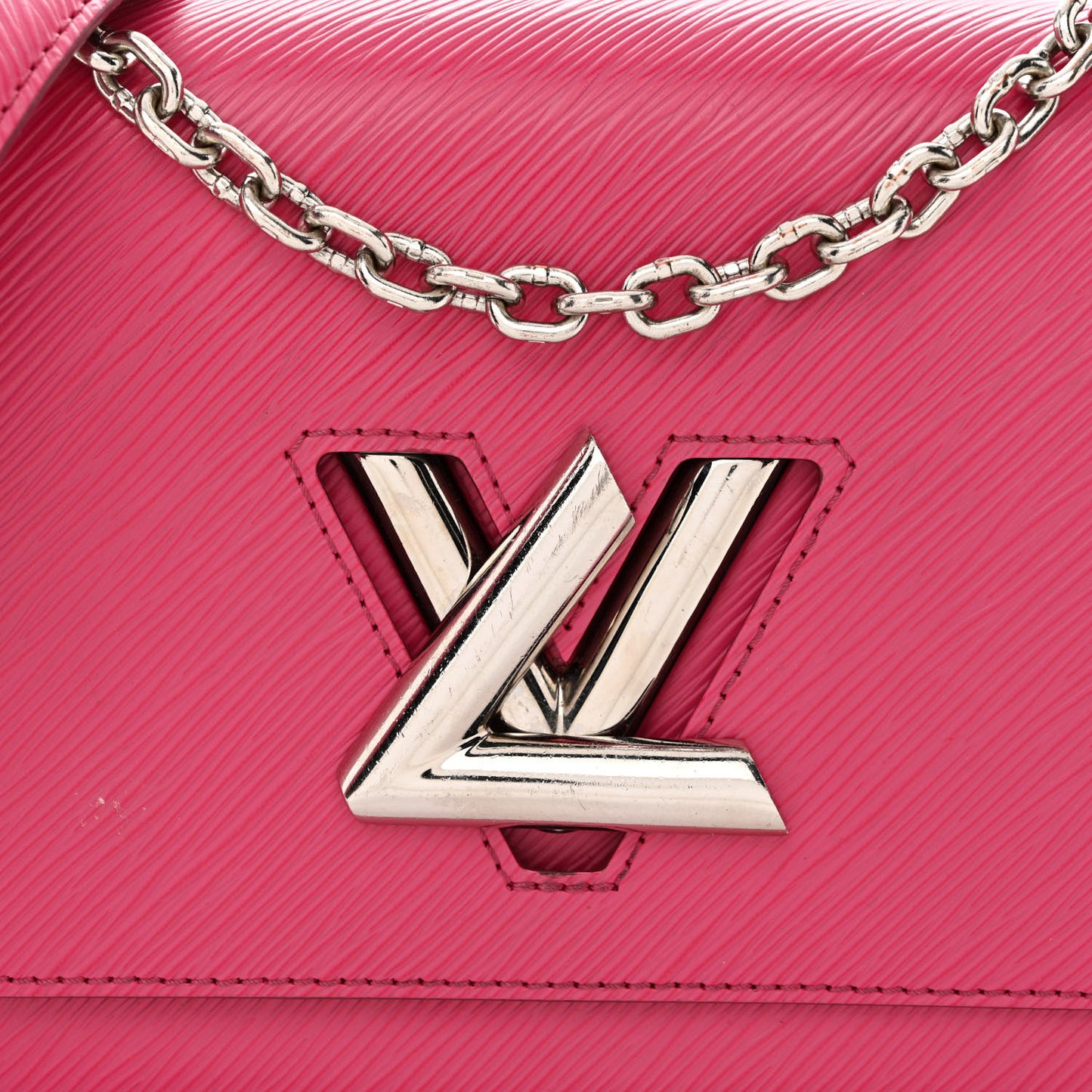 Epi Twist Shoulder Bag MM Hot Pink