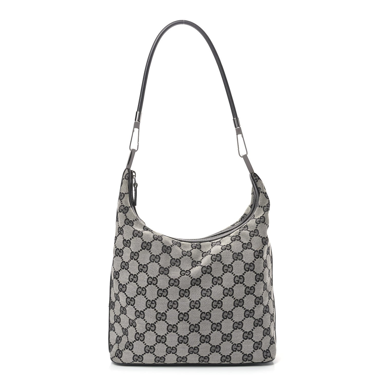 Gucci Monogram GG Small Clasp Hobo Black 1 of 9