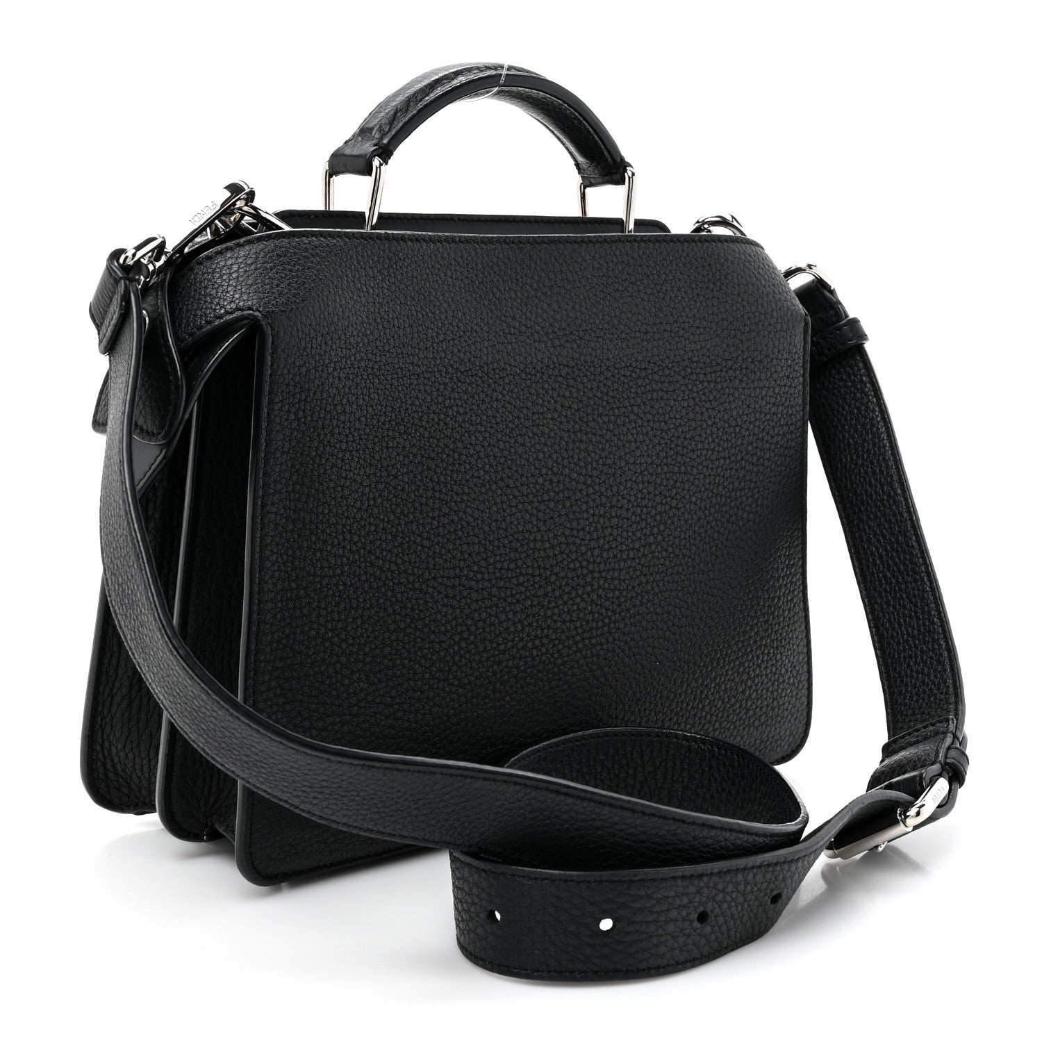 Fendi X NOEL FIELDING Cuoio Romano Painted Mini Peekaboo I SEE U Satchel Black Multicolor 2 of 17