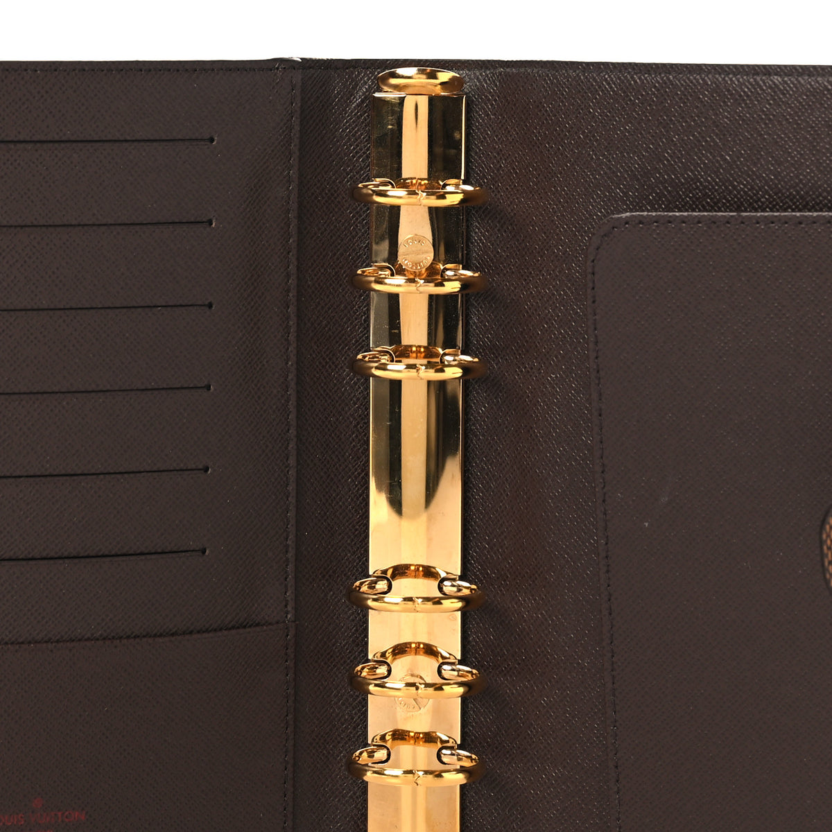 Louis Vuitton Damier Ebene Medium Ring Agenda Cover 6 of 8