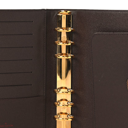 Louis Vuitton Damier Ebene Medium Ring Agenda Cover 6 of 8