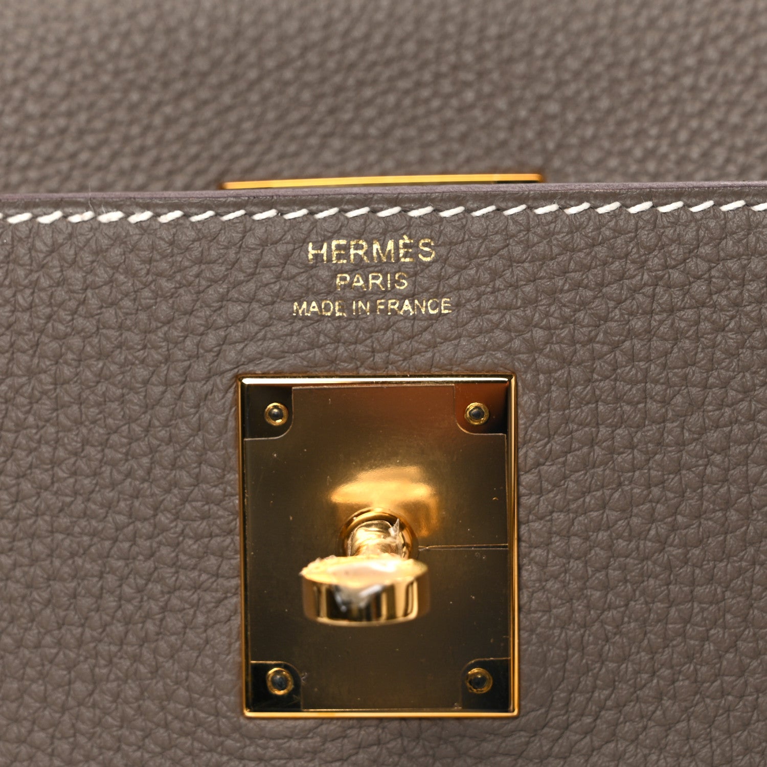 Hermes Togo Kelly Retourne 28 Etoupe 6 of 10