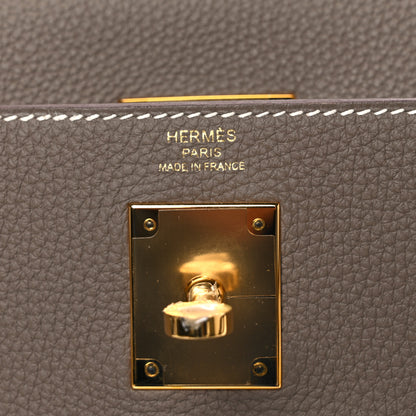 Hermes Togo Kelly Retourne 28 Etoupe 6 of 10