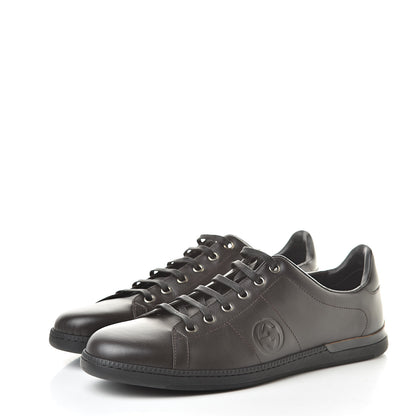 Gucci Calfskin Womens Interlocking G Sneakers 40.5 Brown 3 of 8