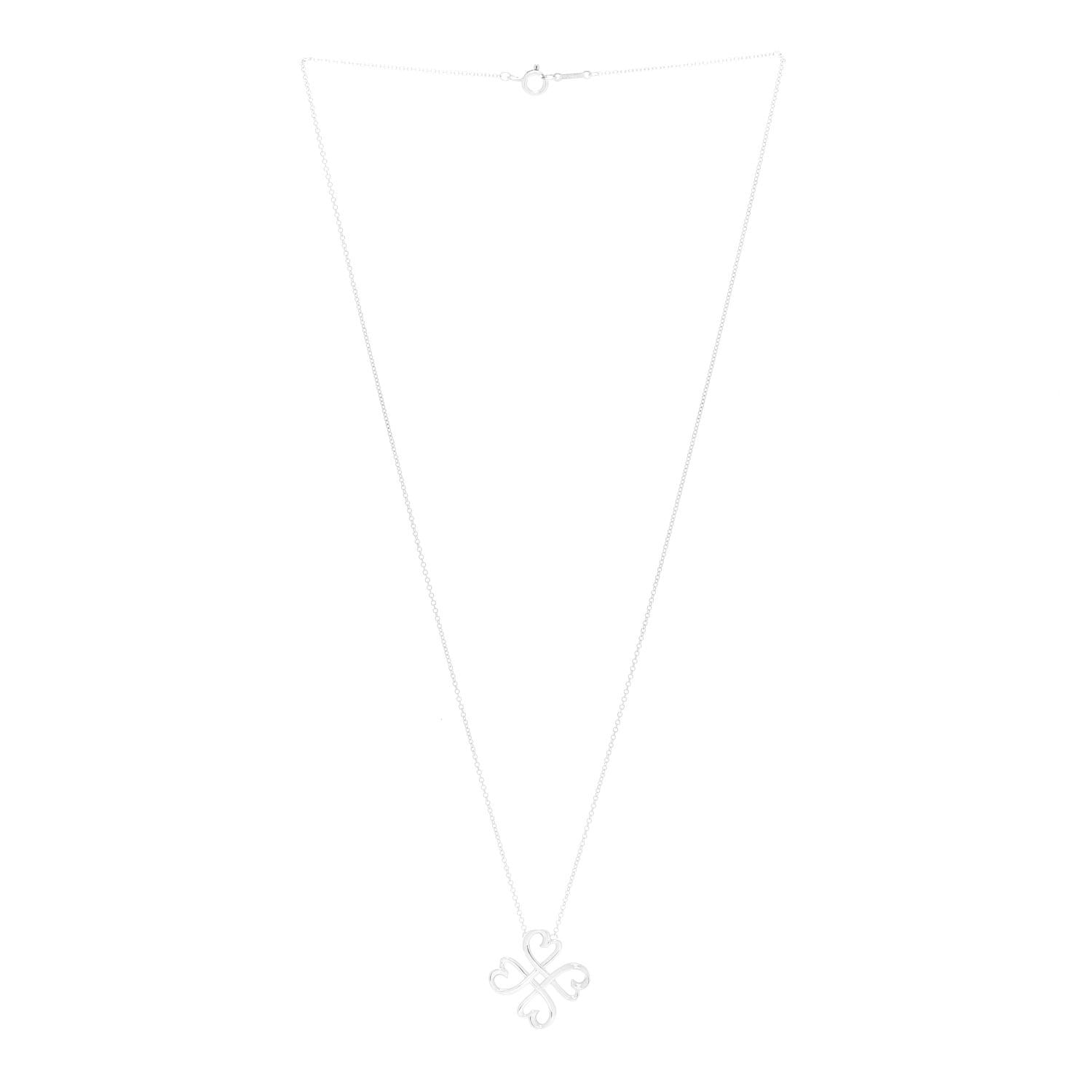 Tiffany Sterling Silver Paloma Picasso Loving Hearts Pendant Necklace 3 of 6