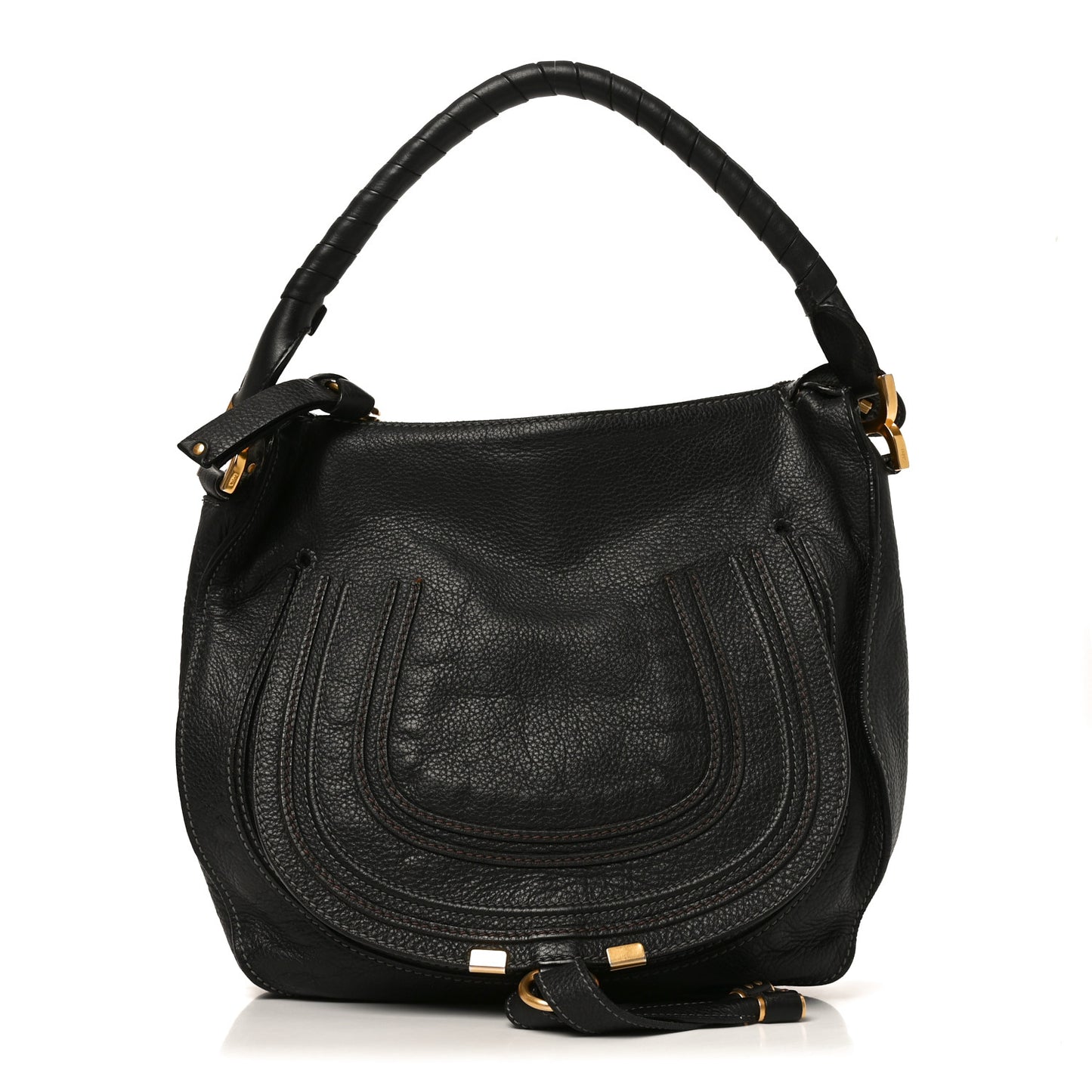 Calfskin Medium Marcie Hobo Black