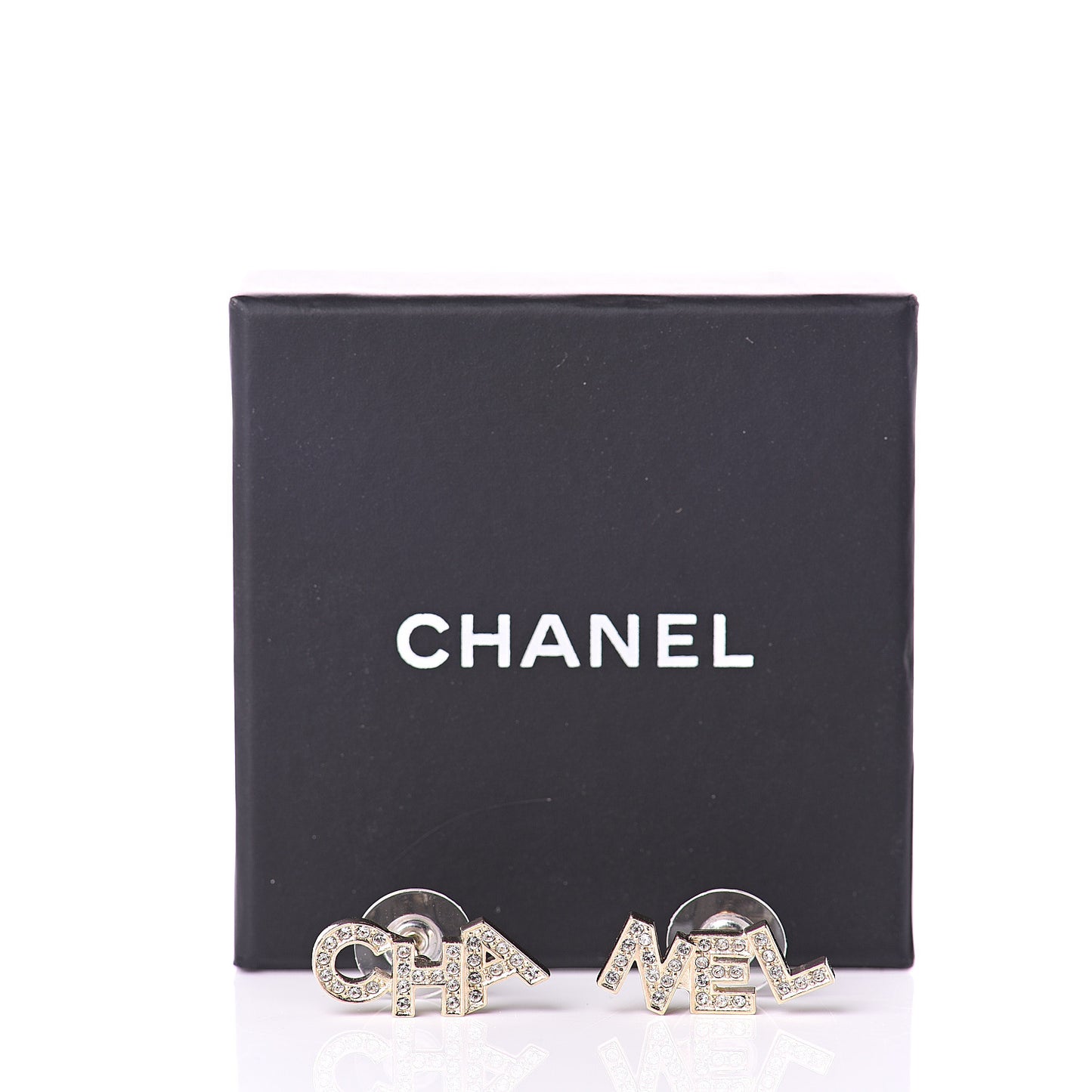 Crystal Pearl Signature Stud Earrings Gold