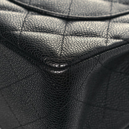 Chanel Caviar Quilted Jumbo Double Flap Black 13 of 17