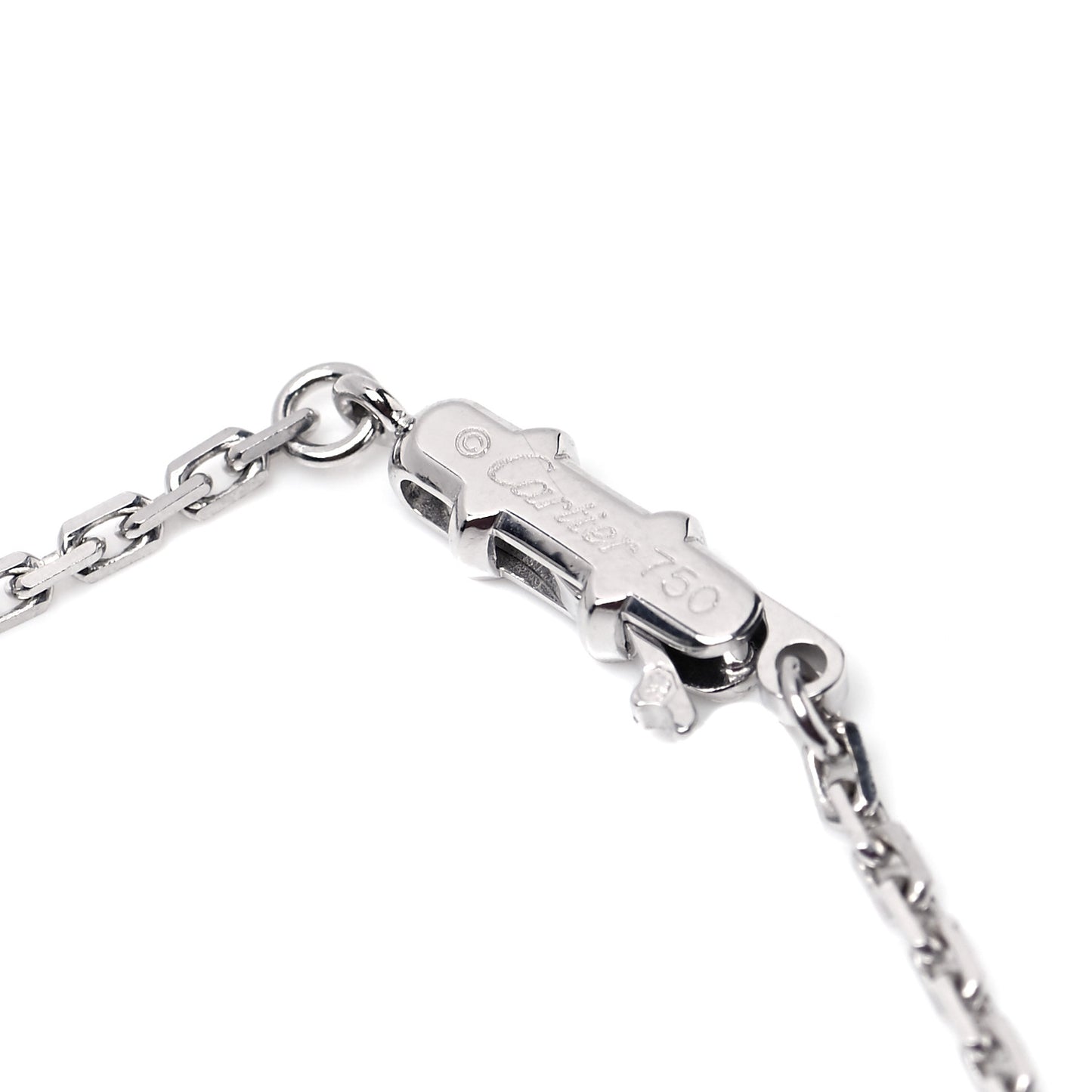18K White Gold Diamond LOVE Drop Necklace