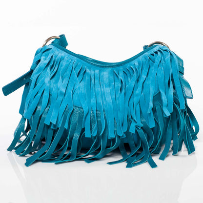 Saint Laurent Suede Boheme Fringe Hobo 3 of 8