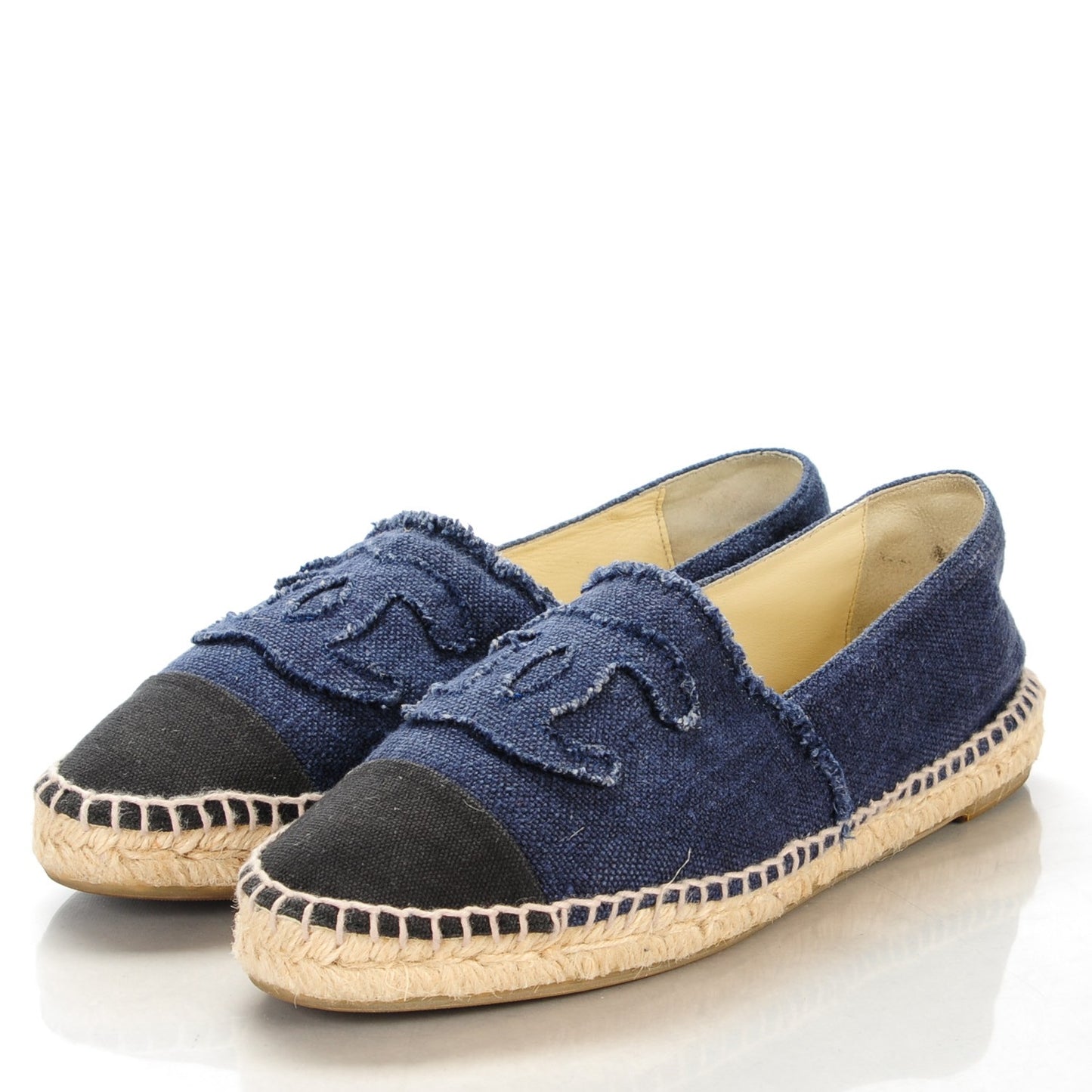 Denim Toile CC Espadrilles 41 Navy Black