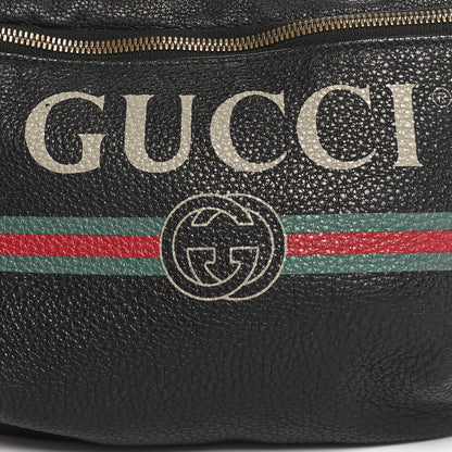 Gucci Grained Calfskin Logo Belt Bag Black 8 of 10