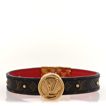 Louis Vuitton Monogram LV Circle Reversible Bracelet 17 Red 1 of 4