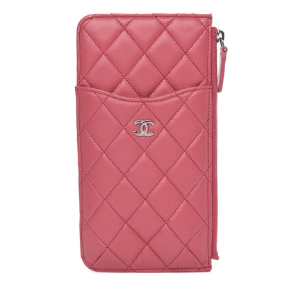 Chanel Lambskin Quilted Classic Flat Wallet Pouch Pink 1 of 9