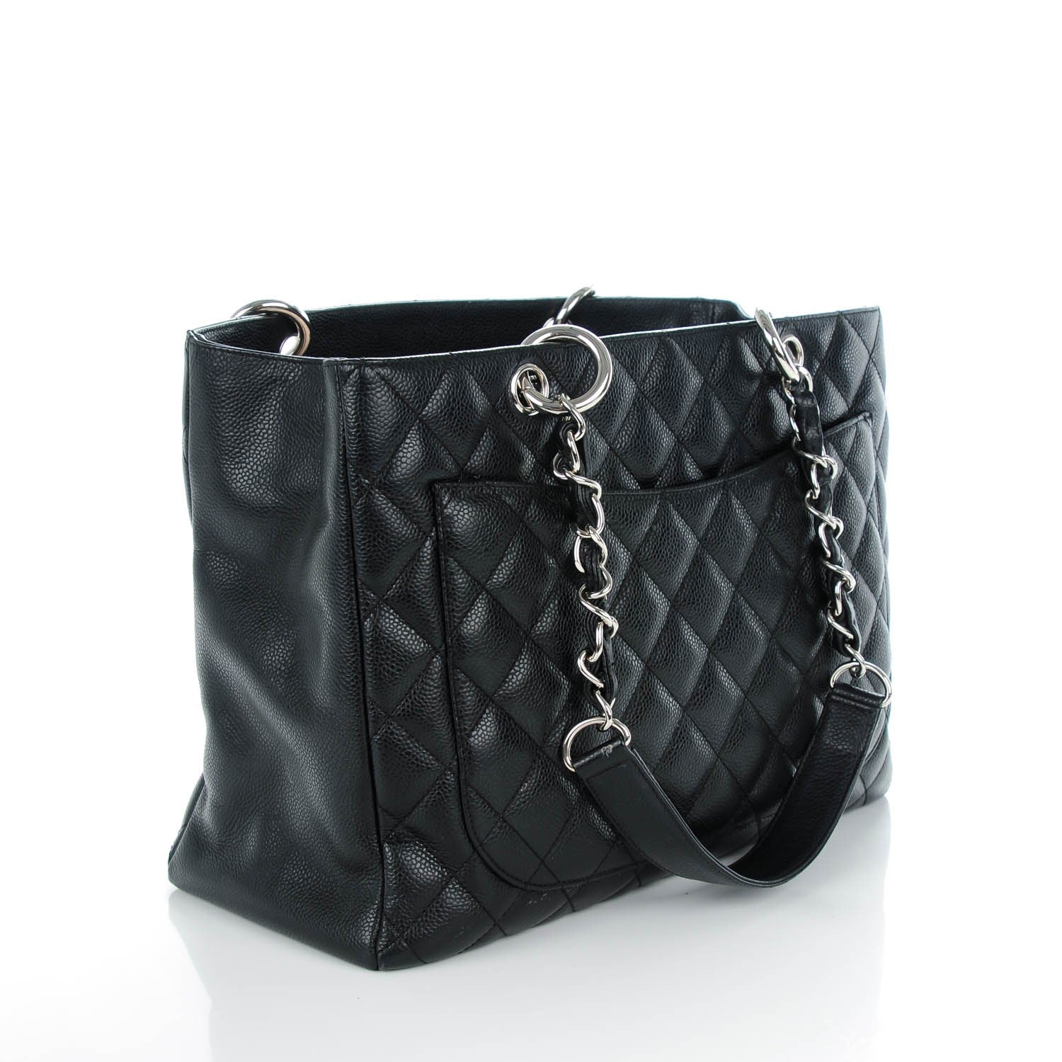 Chanel Caviar Quilted Grand Shopping Tote GST Black 3 of 8