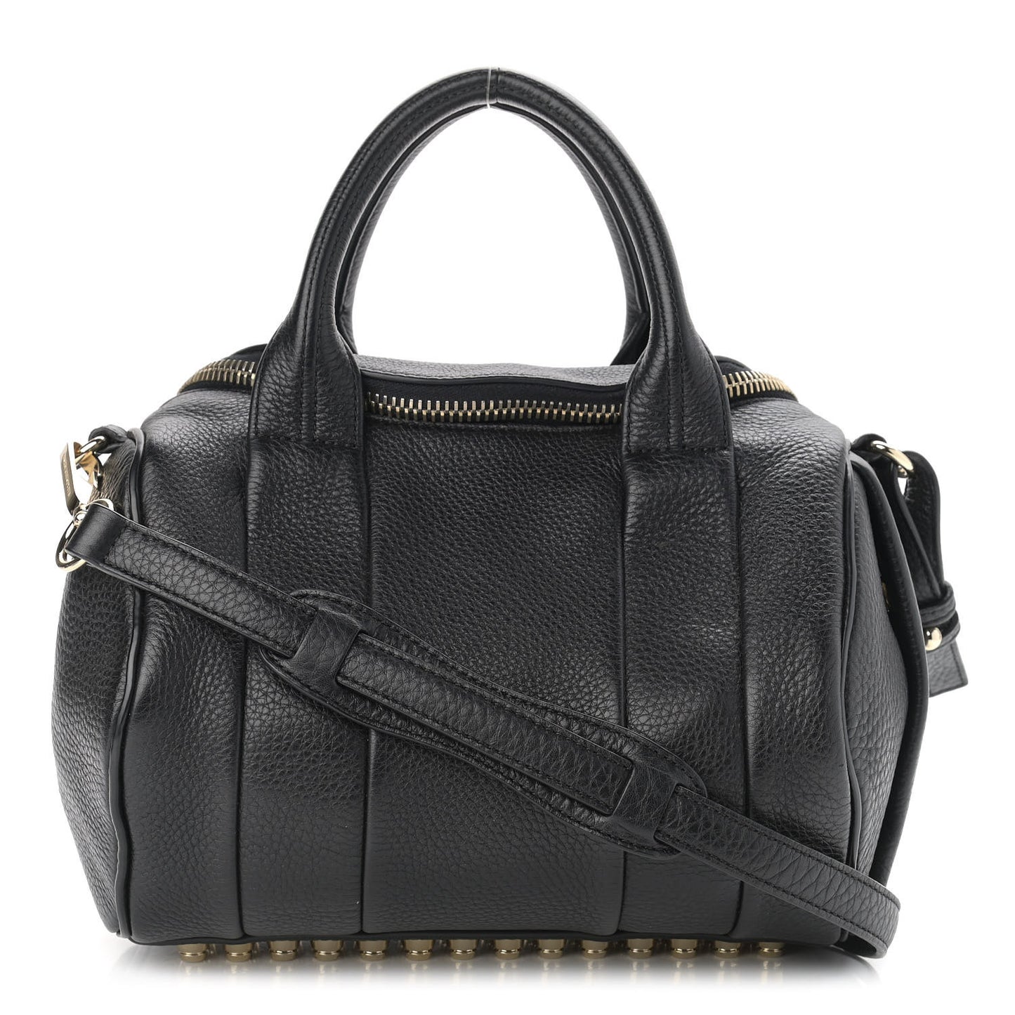 Pebbled Lambskin Rockie Black Pale Gold Hardware