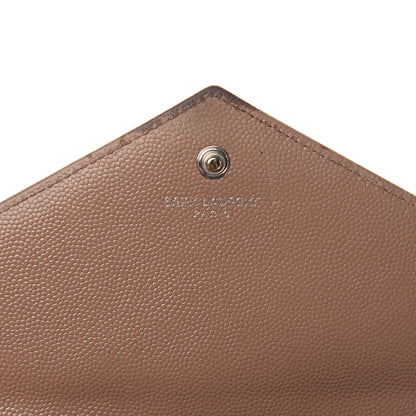 Saint Laurent Grain De Poudre Matelasse Chevron Monogram Chain Wallet Fard 6 of 13
