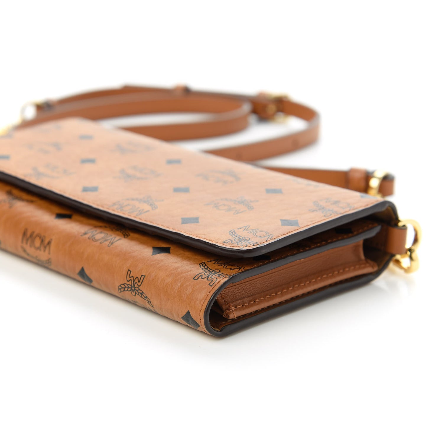 Visetos Chain Wallet Crossbody Cognac