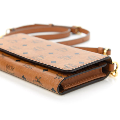 MCM Visetos Chain Wallet Crossbody Cognac 7 of 10