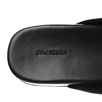 Balenciaga Smooth Calfskin Cozy BB Flat Carrera Mules 37 Black 6 of 9
