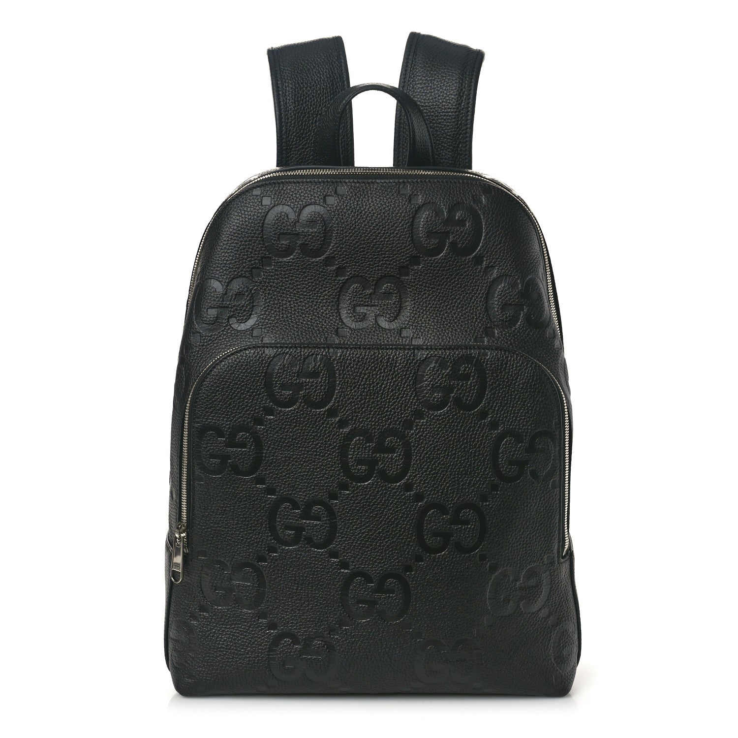 Gucci Calfskin Jumbo GG Embossed Large Backpack Black 1 of 10