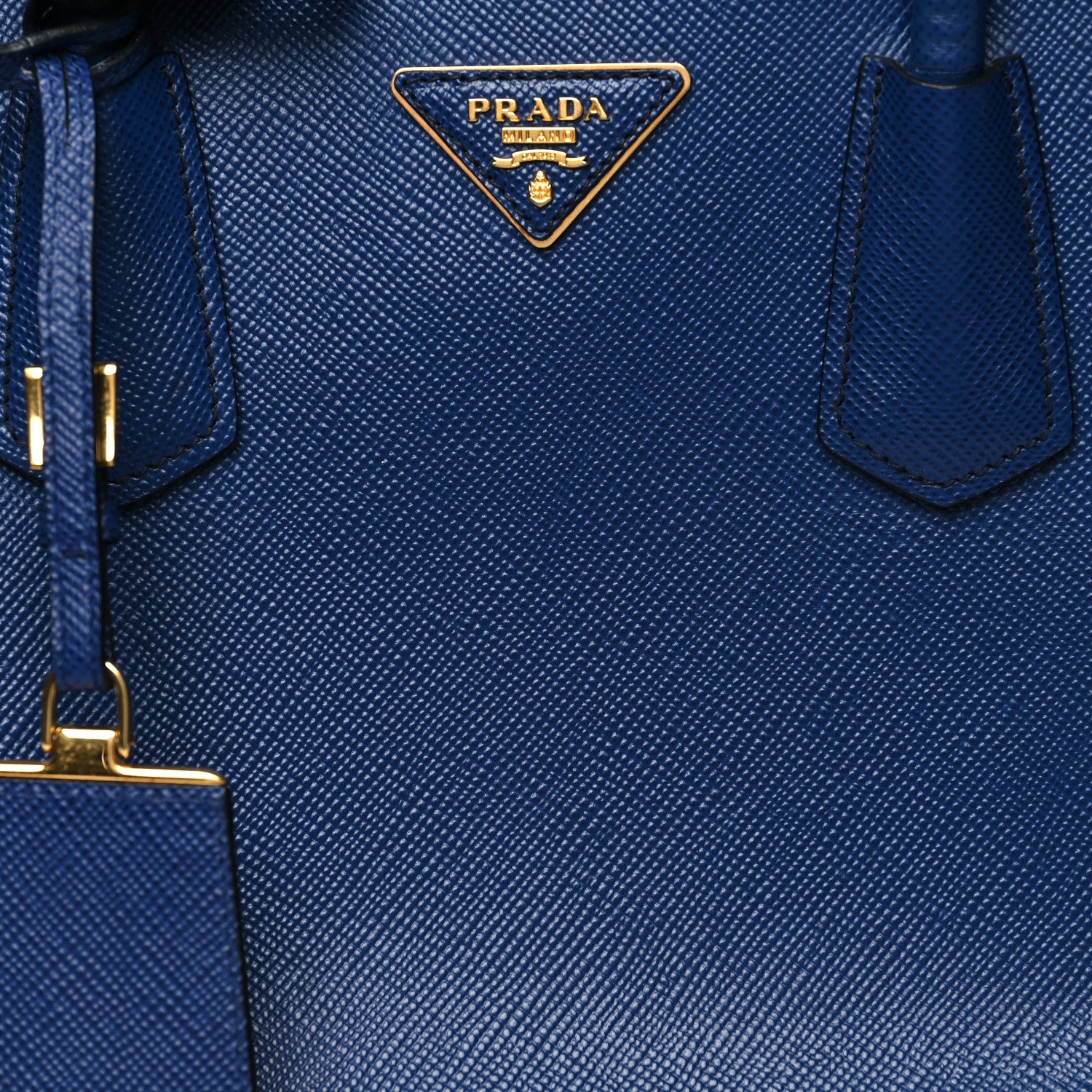 Prada Saffiano Cuir Medium Double Bag Bleuette Rosso 9 of 15