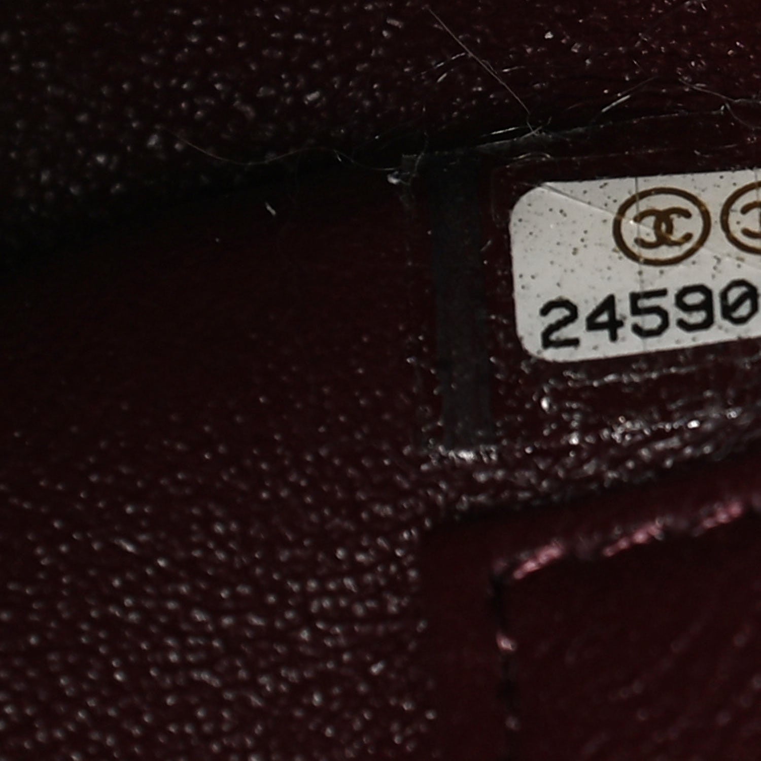 Chanel Caviar Lizard Quilted Medium Coco Handle Flap Burgundy 6 of 17