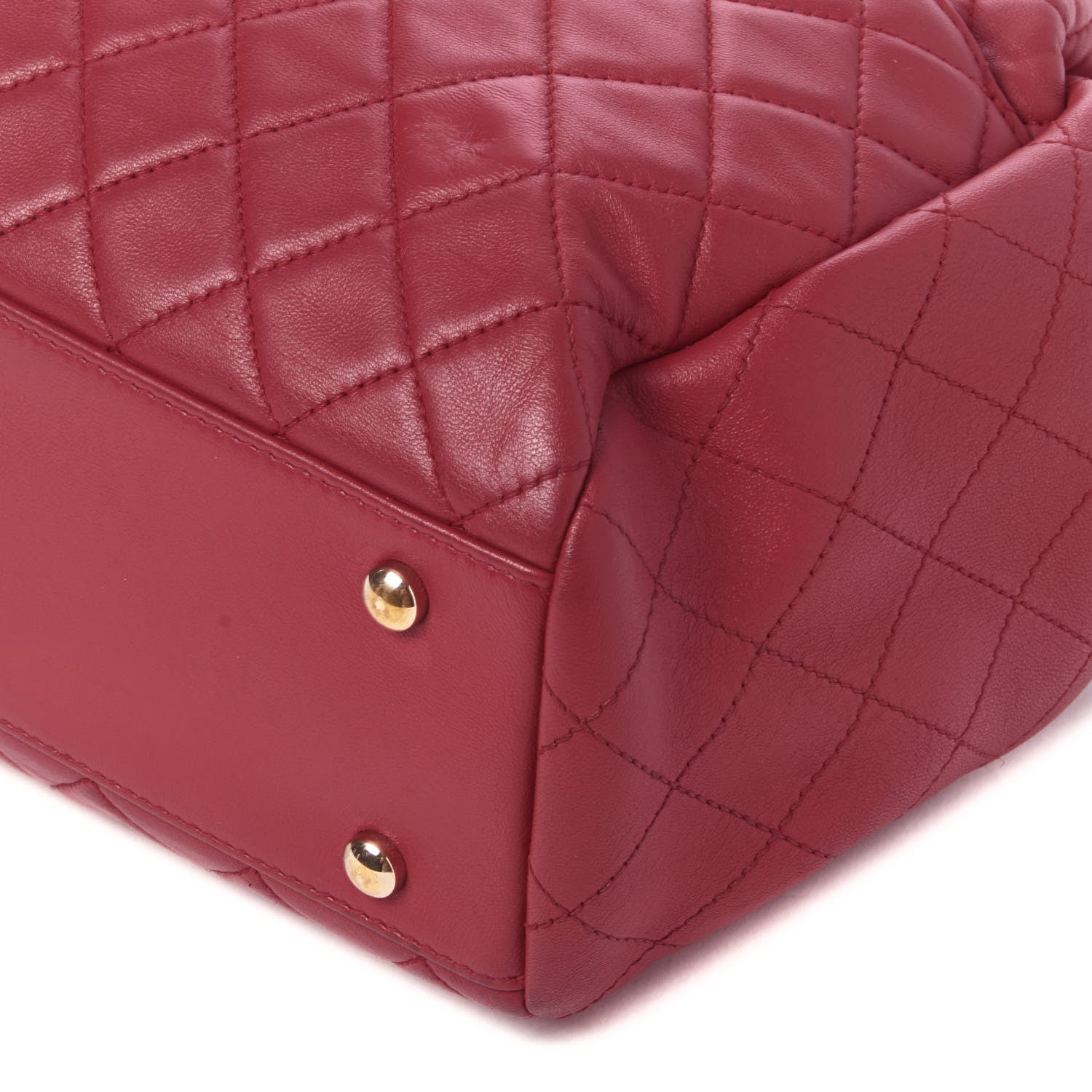 Chanel Lambskin Quilted Small Drawstring Shoulder Bag Dark Pink 8 of 11