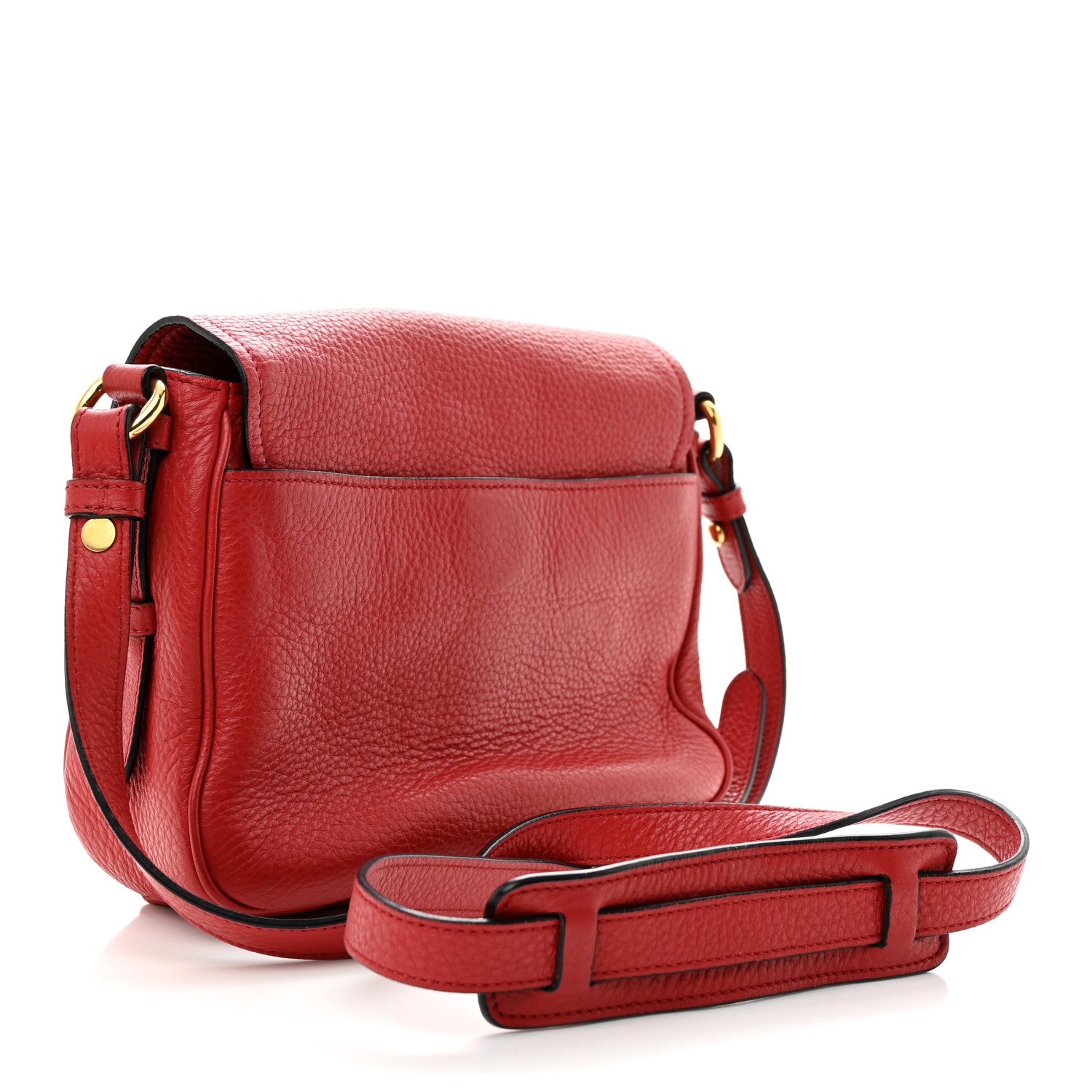 Prada Vitello Daino Messenger Bag Rosso 3 of 11