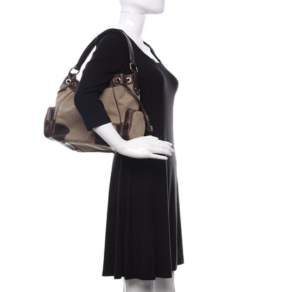 Prada Jacquard Logo Hobo Corda Bruciato 2 of 10