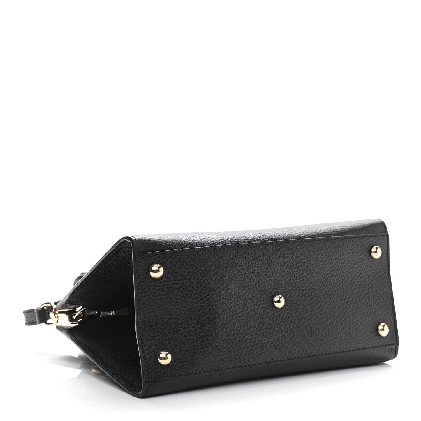 Dollar Calfskin Medium Soho Top Handle Satchel Black