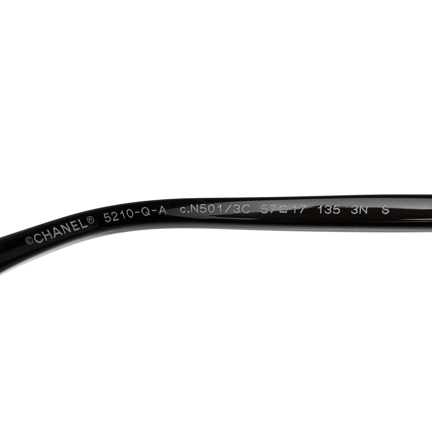 Acetate Lambskin Chain Square Sunglasses 5210-Q Black
