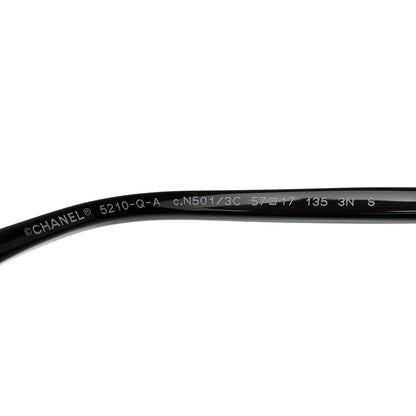 Chanel Acetate Lambskin Chain Square Sunglasses 5210-Q Black 5 of 8