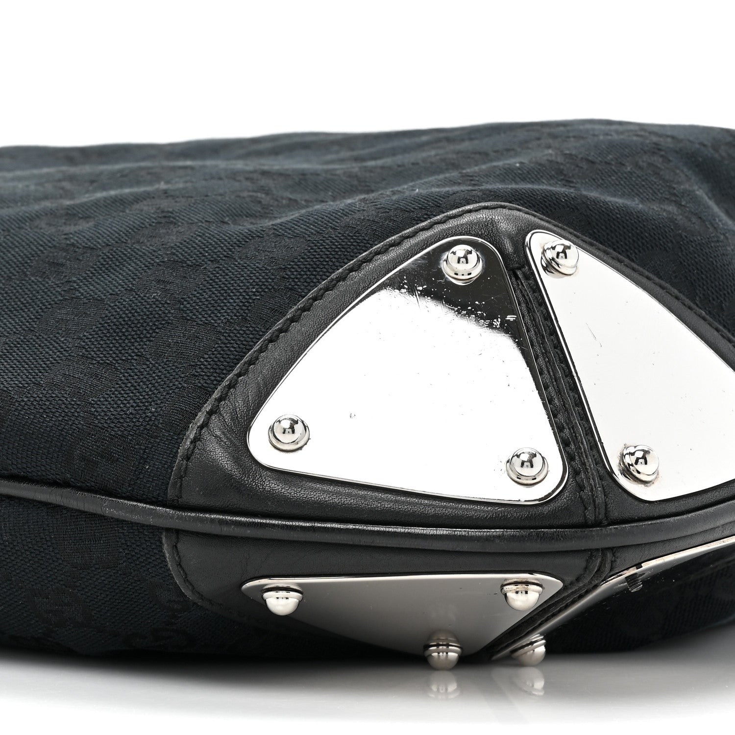 Gucci Monogram Medium Indy Top Handle Hobo Black 8 of 13