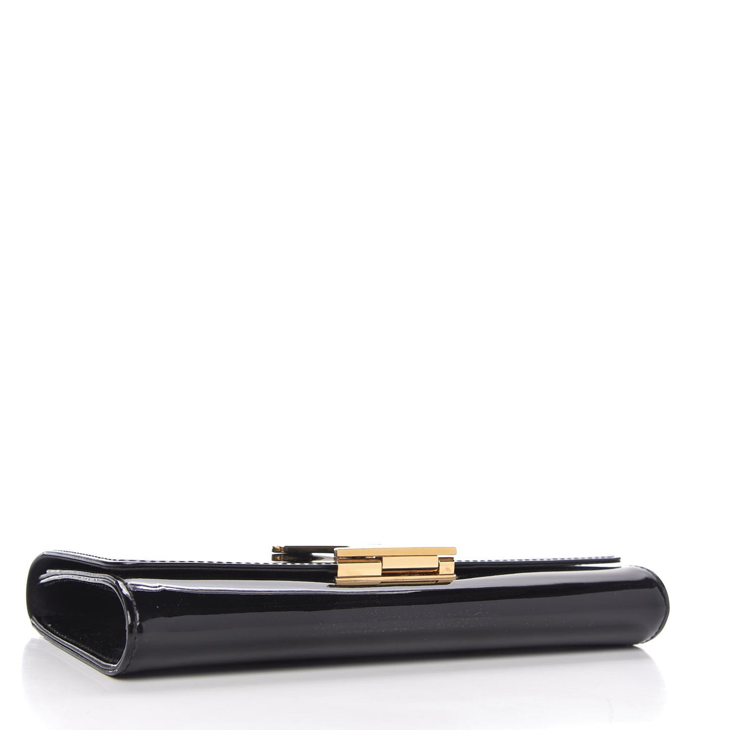 Patent Louise Clutch Black