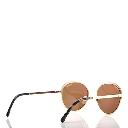 Chanel Round Spring Sunglasses 4206 Gold 4 of 9