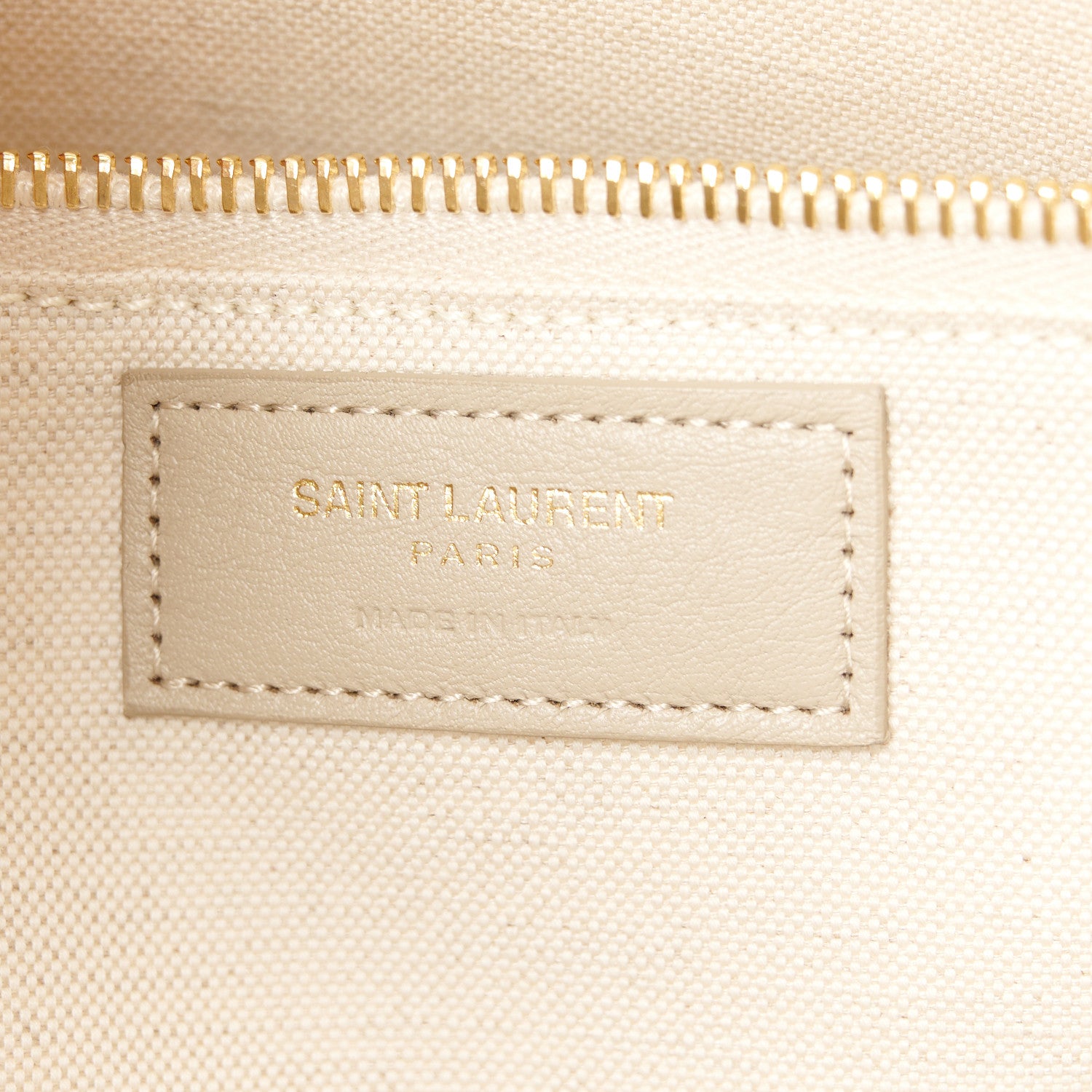 Saint Laurent Linen Calfskin Small Rive Gauche Tote Beige Sea Salt 6 of 10